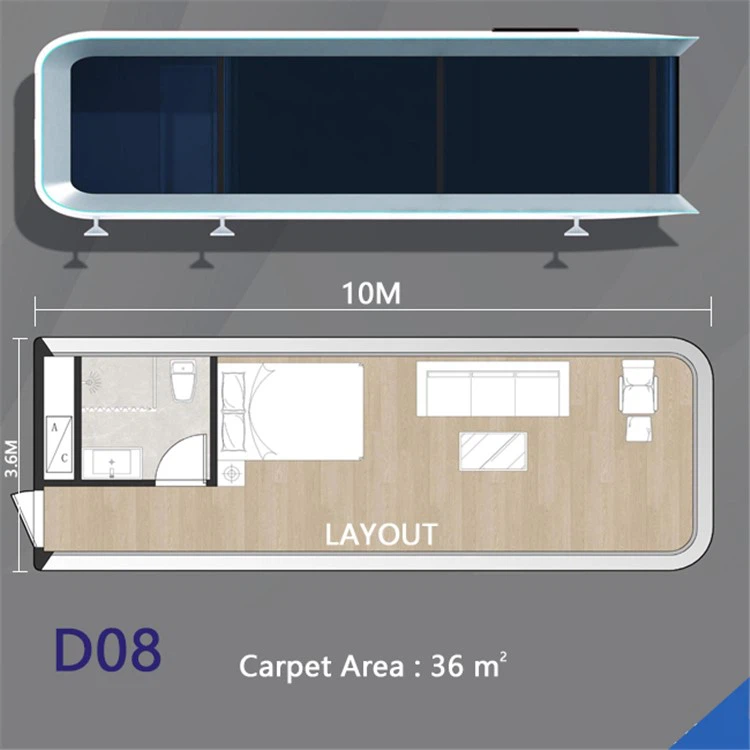 Modern Tiny House Capsule Home With Bedroom 4