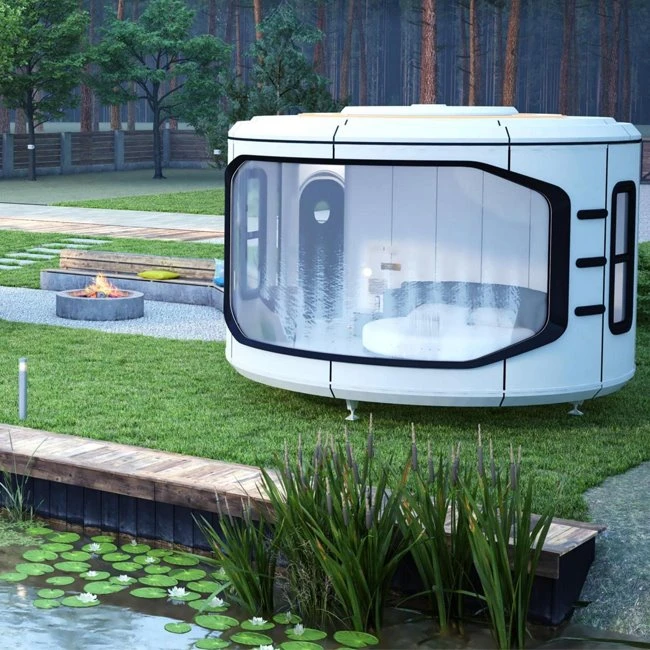Előregyártott Tiny Space kis kapszula sátor Üvegház 1 ágy